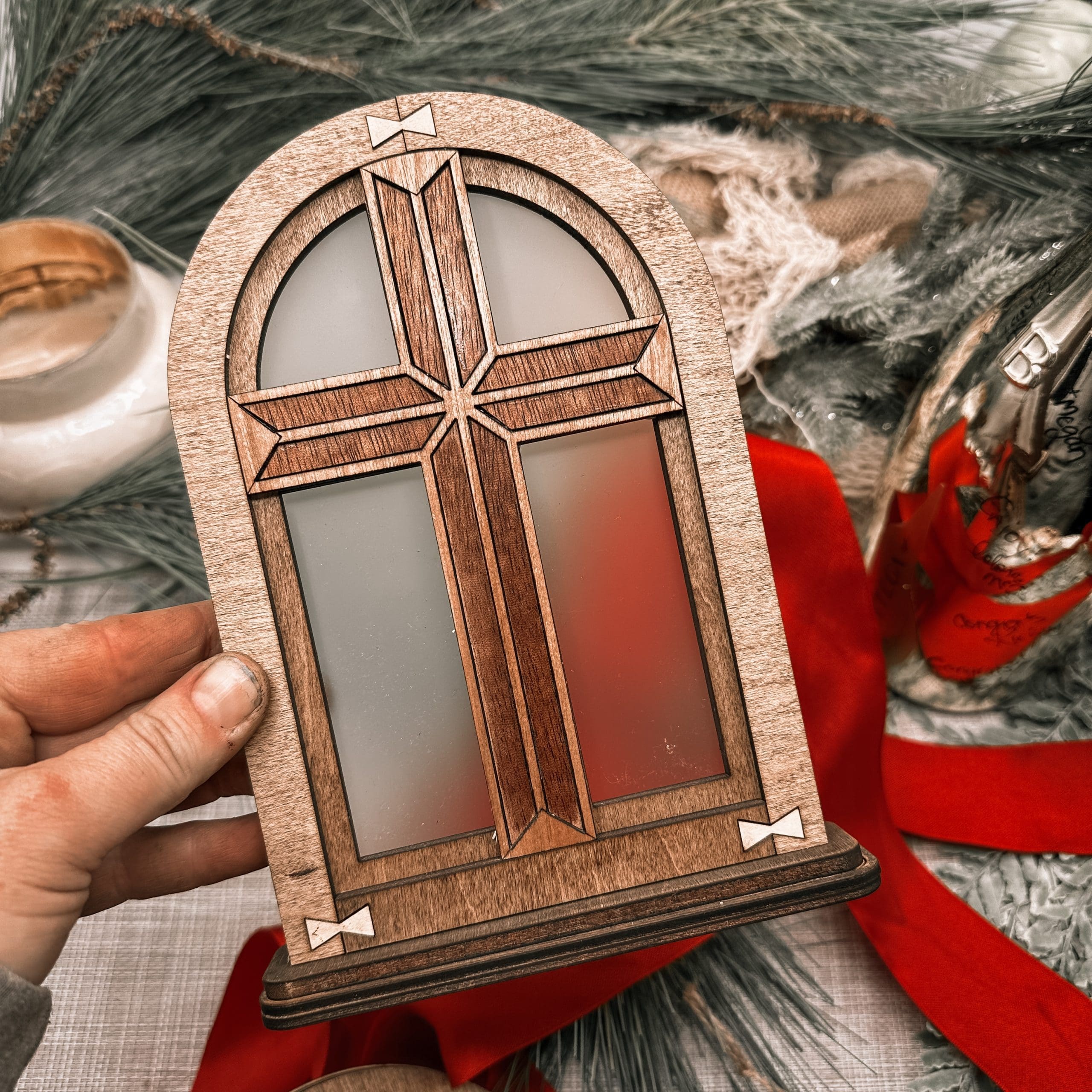 Vintage Cross Mantle decor