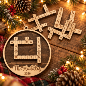 Ornament: Scrabble Family